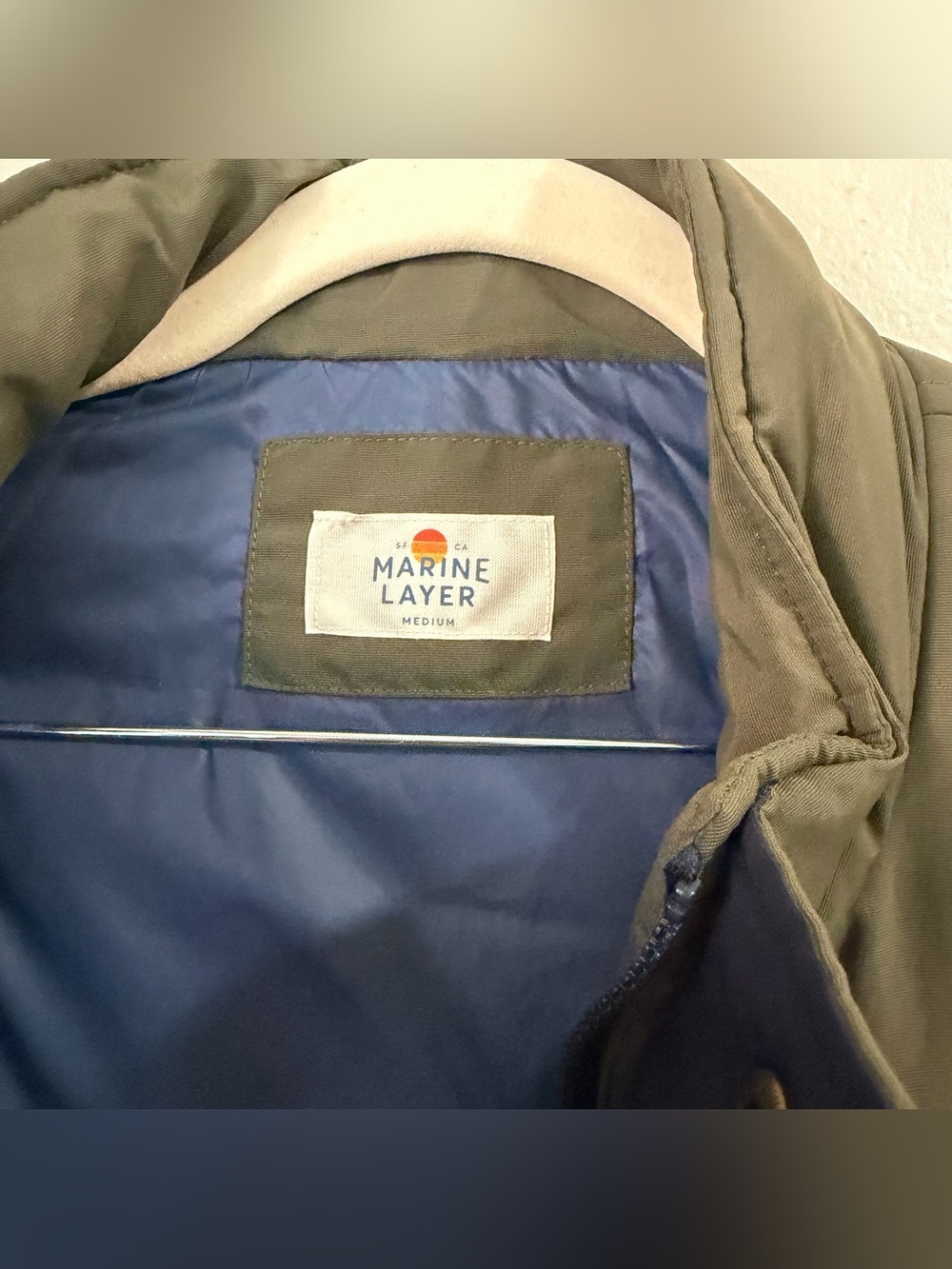 Marine Layer Sawyer Down Puffer‎ Vest Mens M Full Zip Quilted Outdoor Gorpcore - Picture 12 of 14